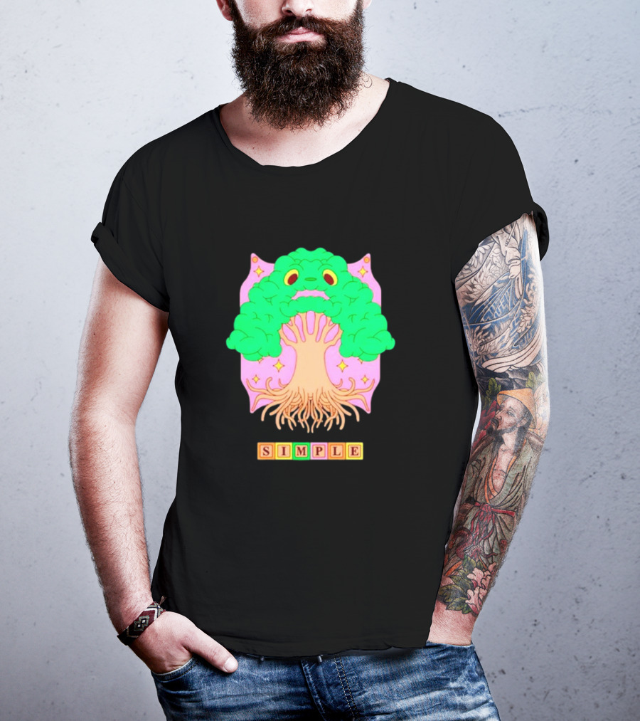Simple Tree World Blocks Bright T-Shirt