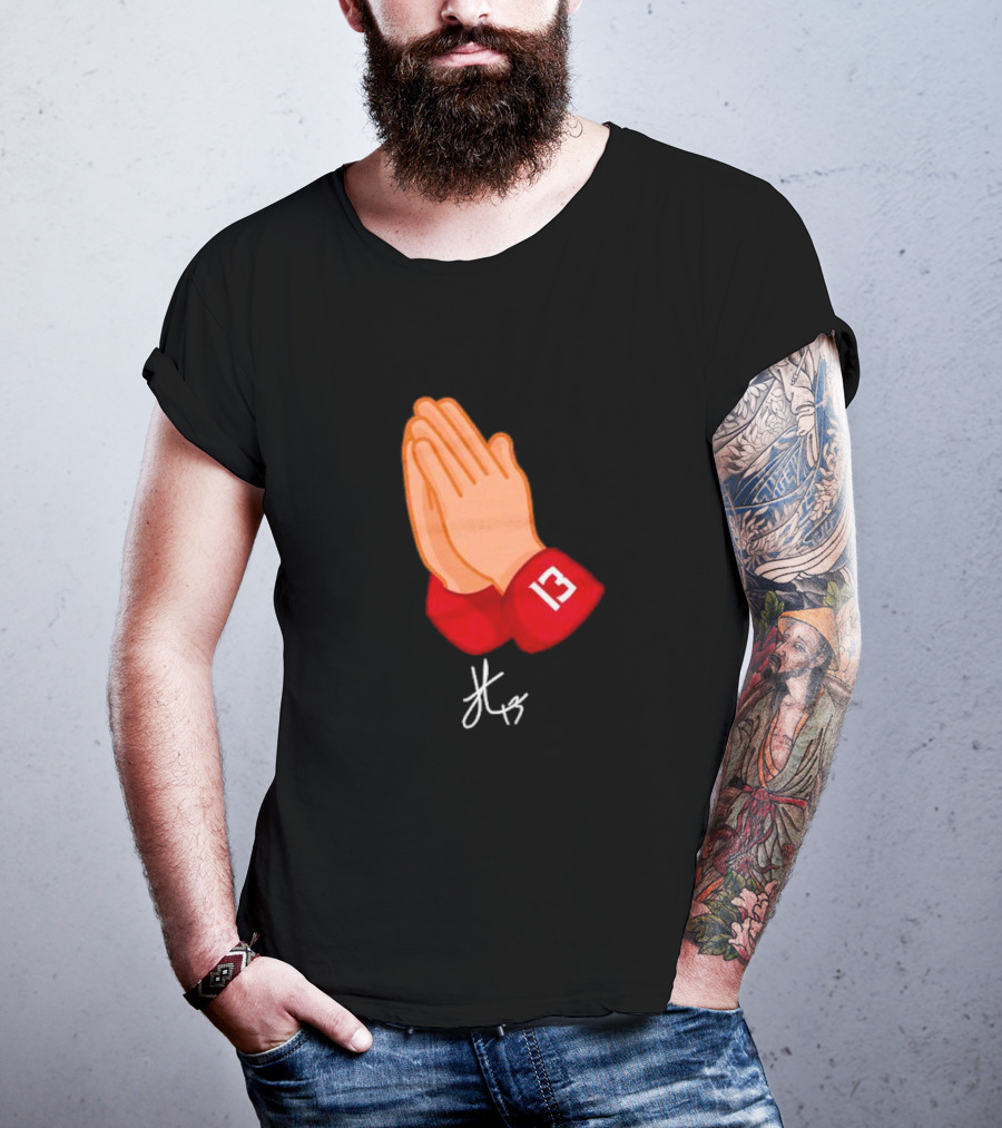 Jordan Travis College Praying Hand Number 13 T-Shirt
