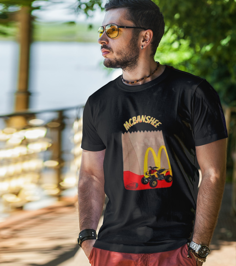 MCBANSHEE Logo Bag With Yellow Quad Bike And McDonald's Arches T-Shirt