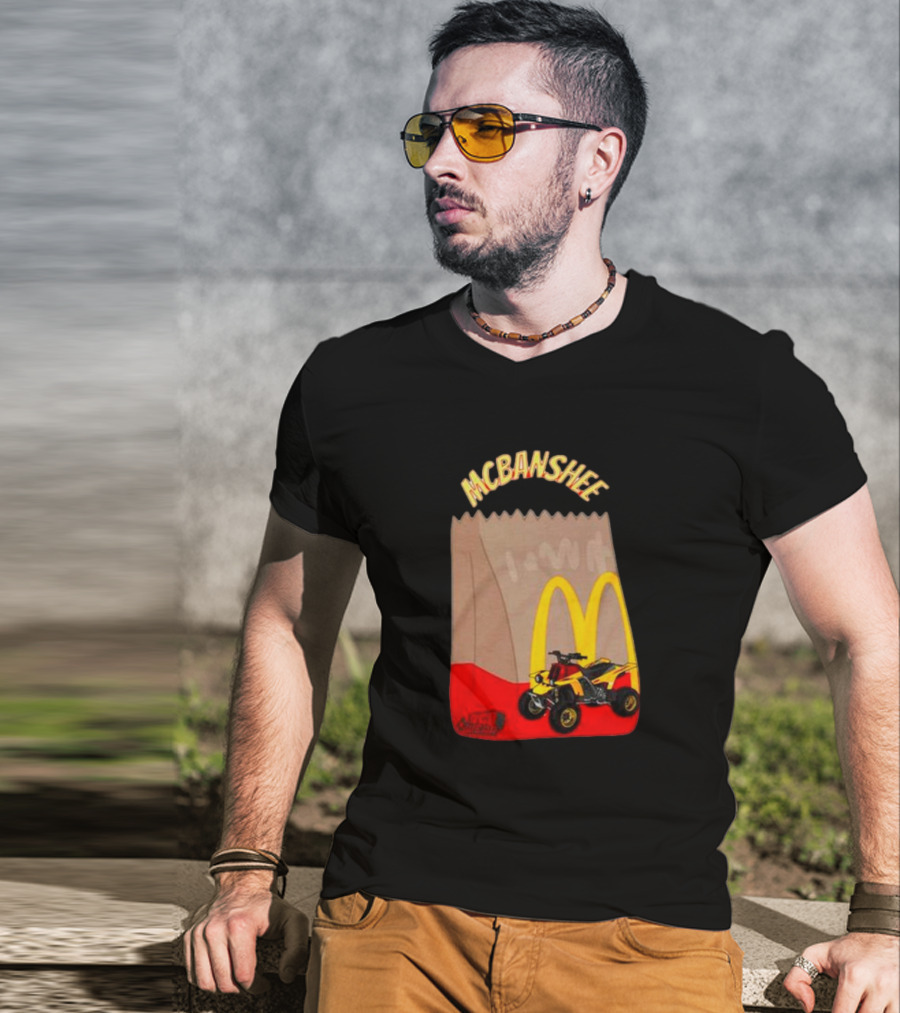 MCBANSHEE Logo Bag With Yellow Quad Bike And McDonald's Arches T-Shirt
