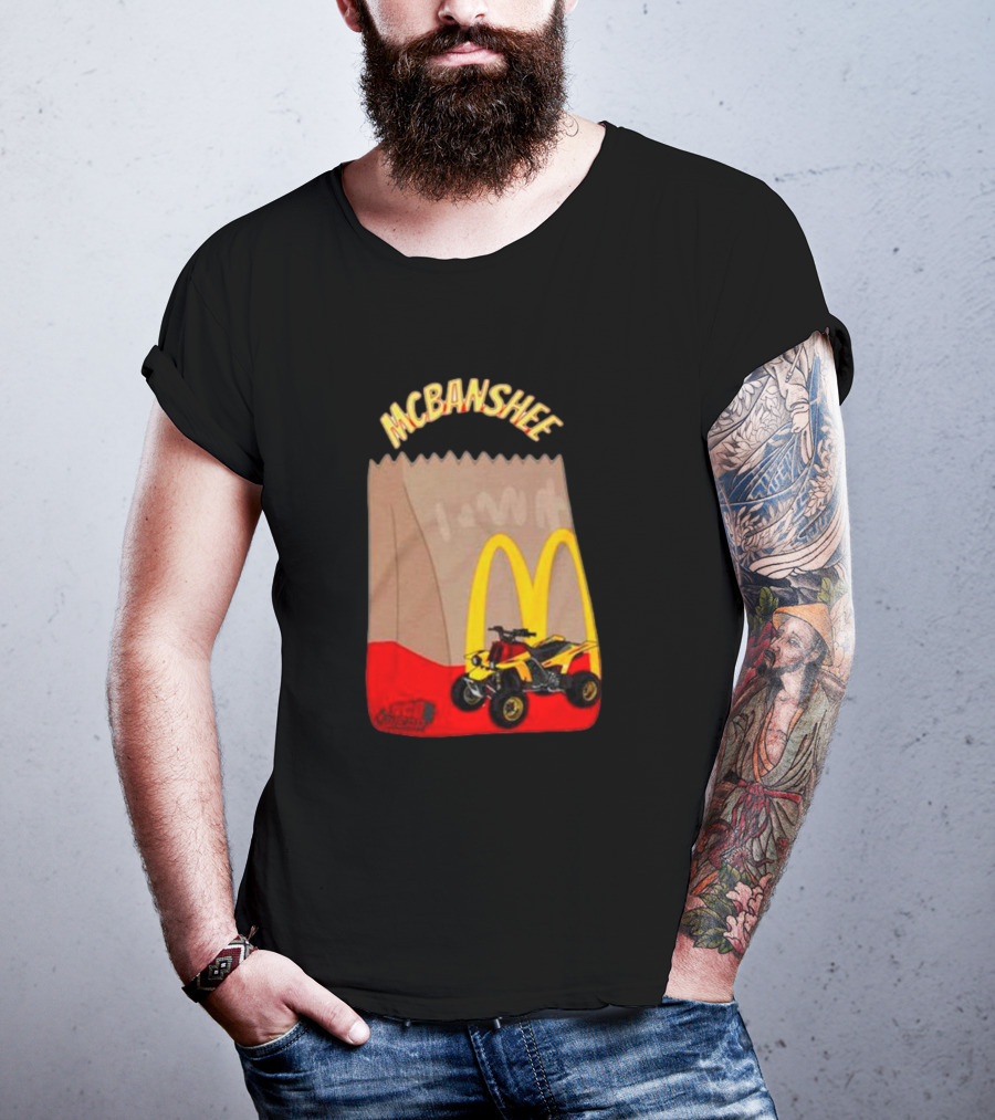 MCBANSHEE Logo Bag With Yellow Quad Bike And McDonald's Arches T-Shirt
