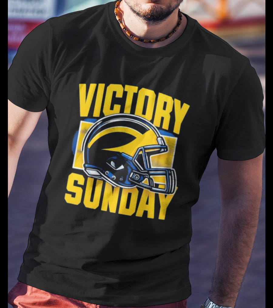 Victory Sunday Michigan Helmet T-Shirt
