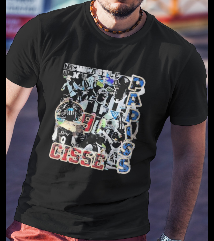 Newcastle United Papiss Cisse 9 Football Celebration Collage T-Shirt