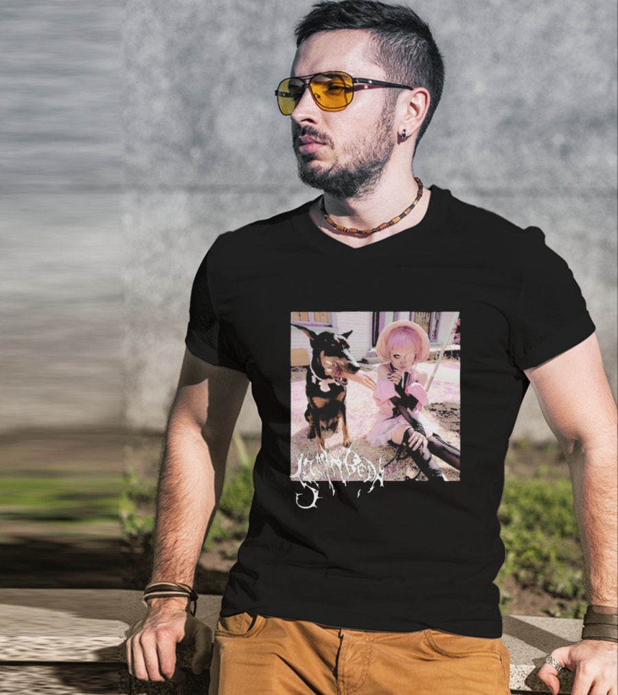 Jazmin Bean Yandere Aesthetic Pink Wig Dog T-Shirt