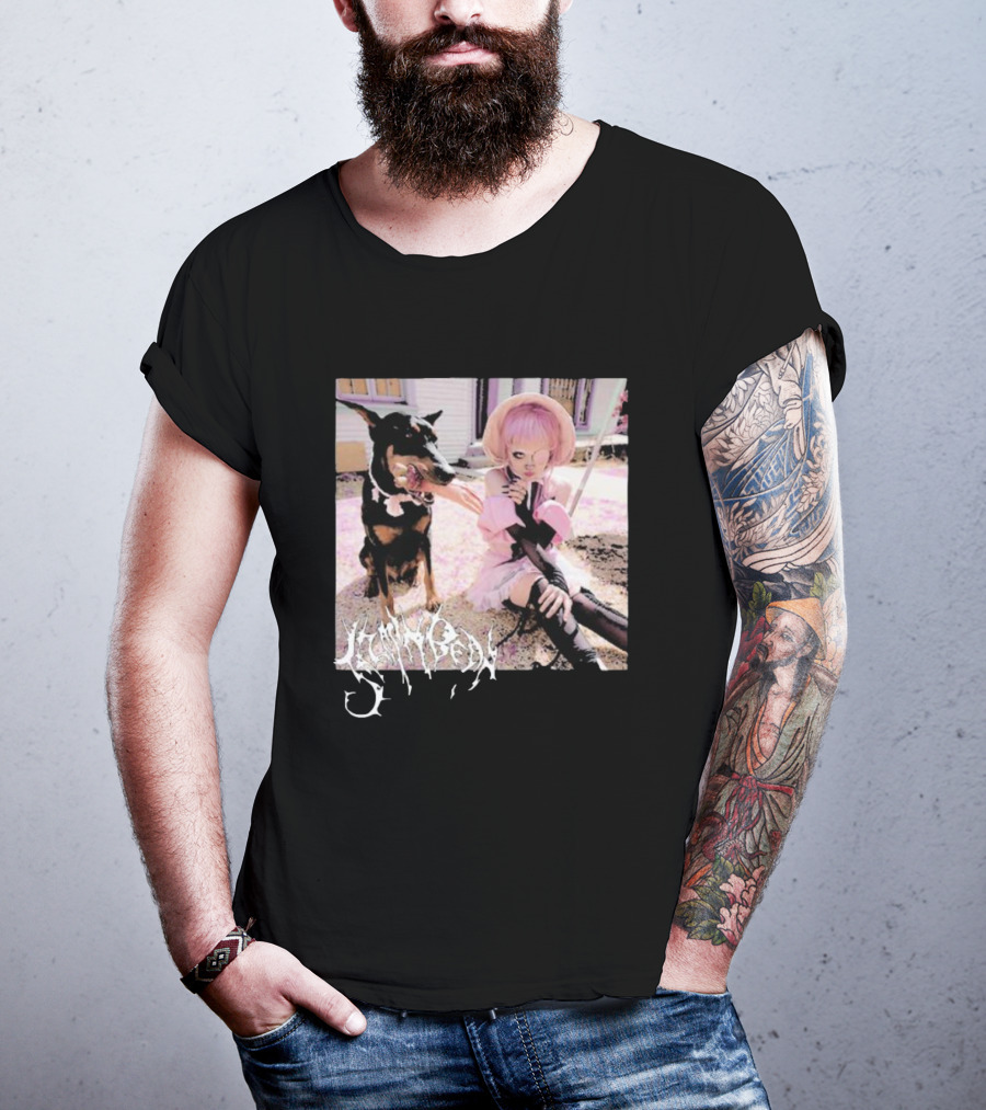 Jazmin Bean Yandere Aesthetic Pink Wig Dog T-Shirt