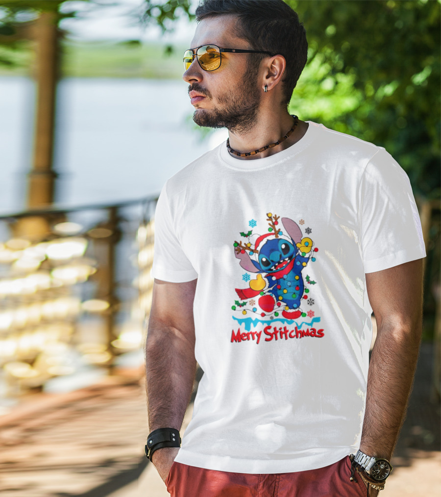 Merry Stitchmas Santa Merry Christmas Stitch T-Shirt
