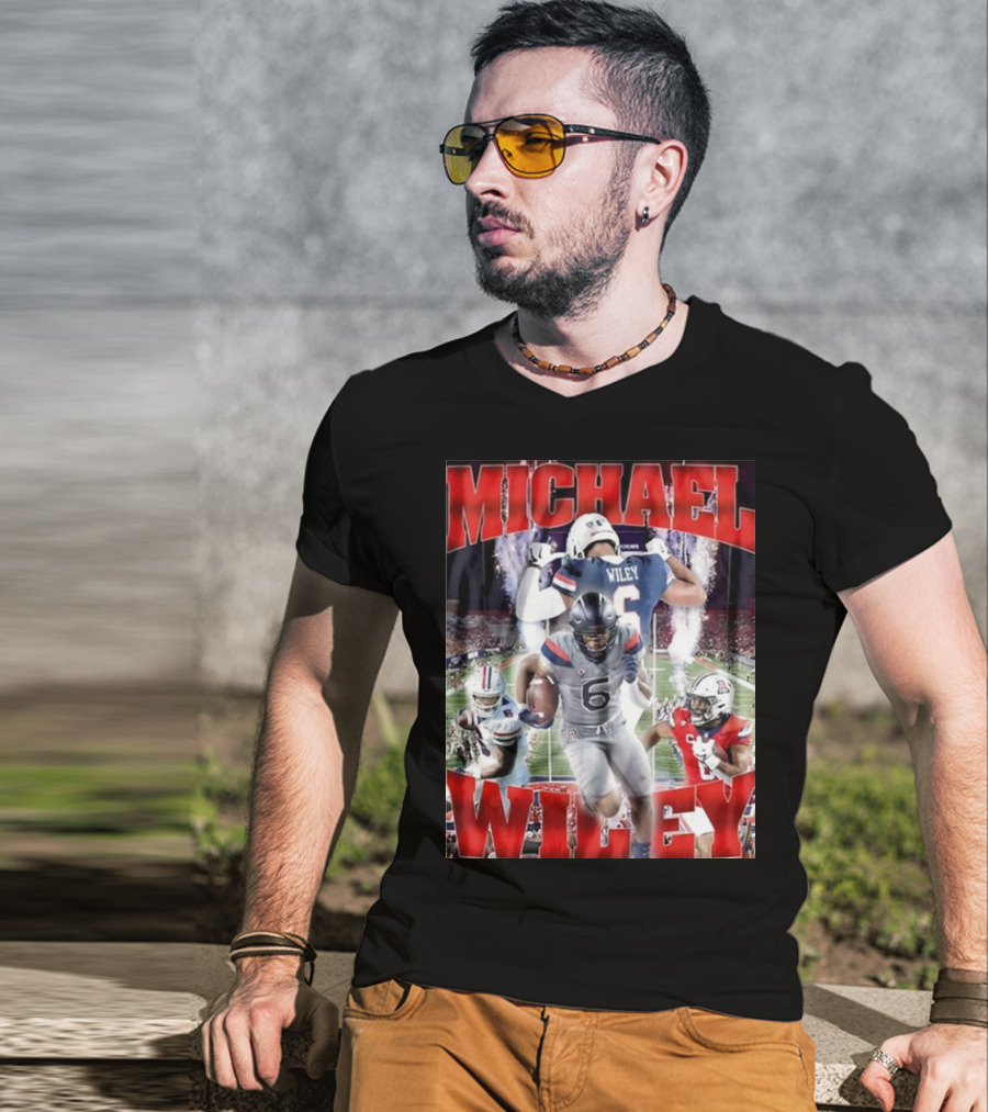 Michael Wiley Arizona Wildcats Football Dynamic On-Field Action T-Shirt