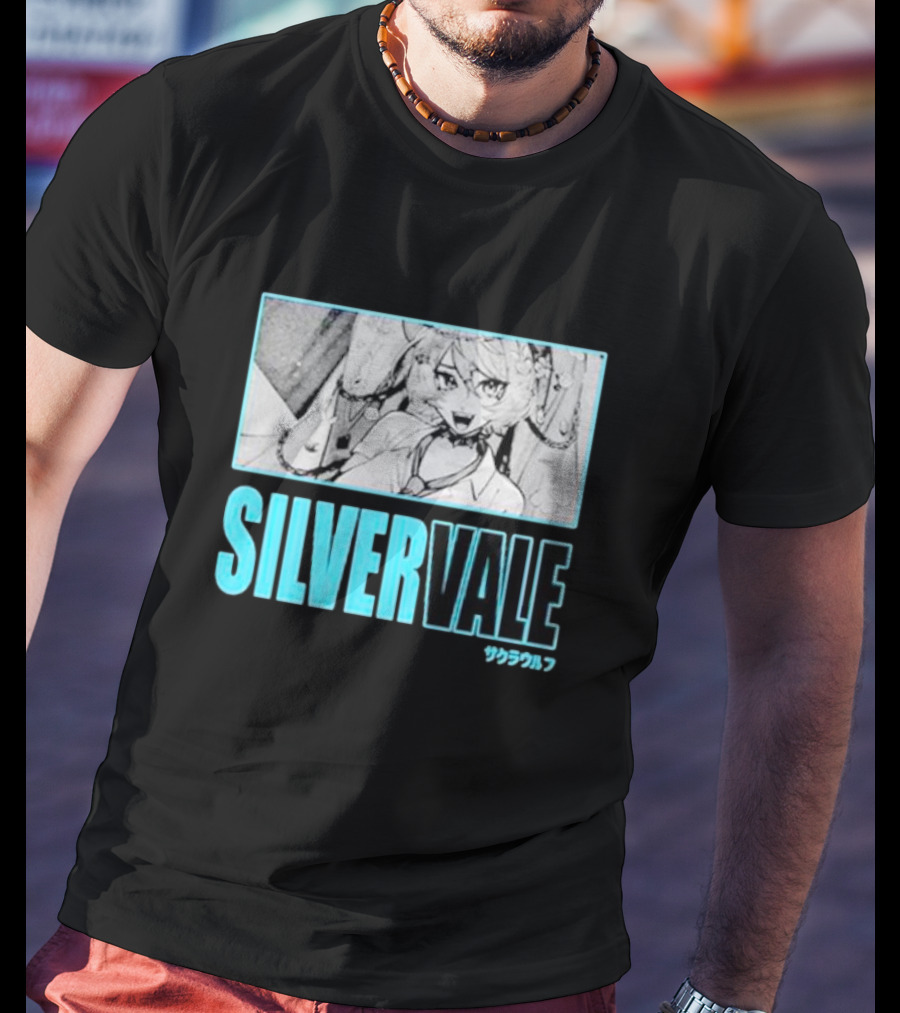 Silvervale サクラワルフ Vintage Manga Style Polaroid T-Shirt