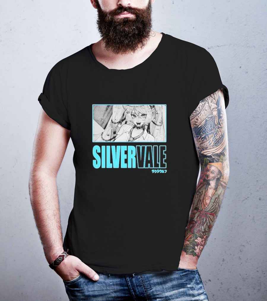Silvervale サクラワルフ Vintage Manga Style Polaroid T-Shirt