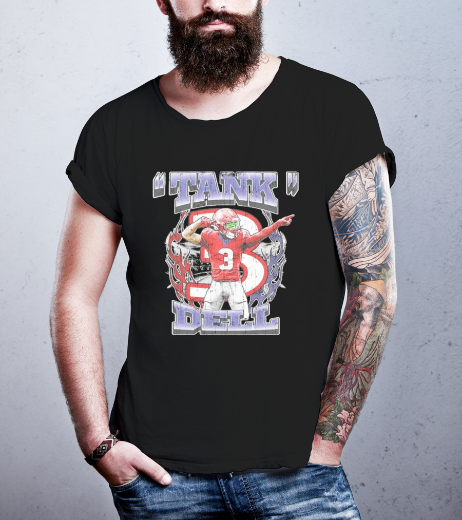 TANK Dell 3 Houston Texans Football Athlete T-Shirt