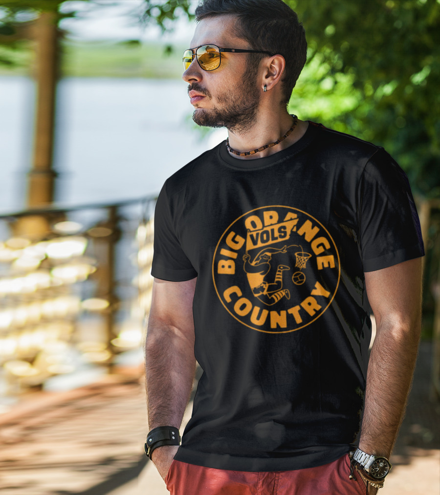 Big Orange Country Vols Vintage Basketball T-Shirt