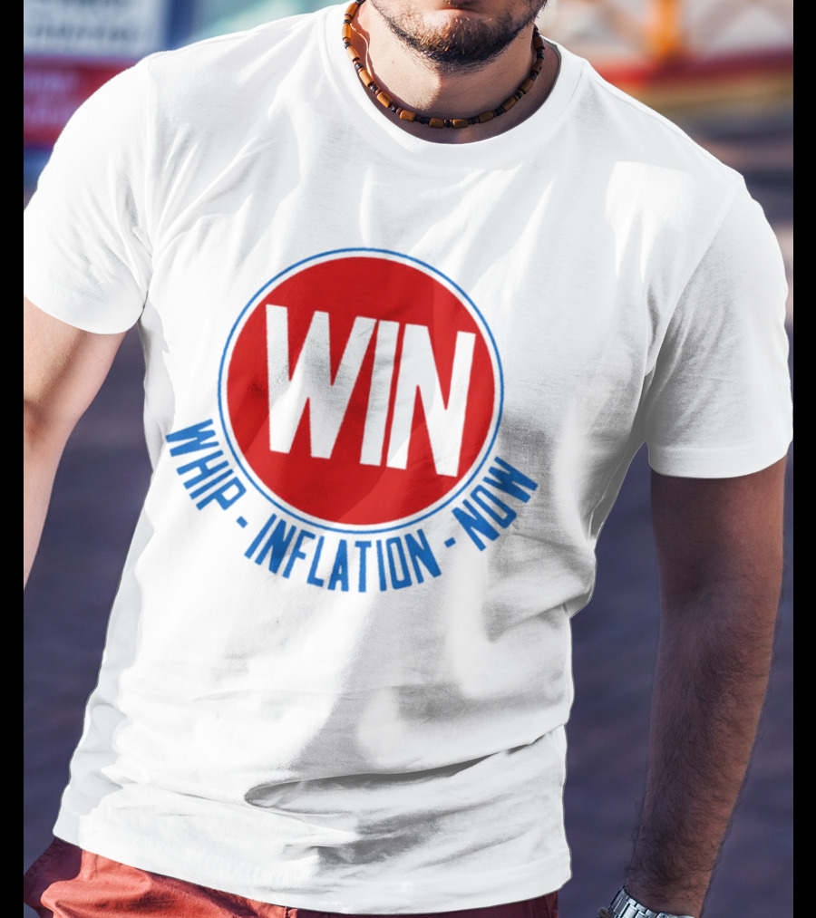 WIN Whip Inflation Now Retro Red Circle T-Shirt