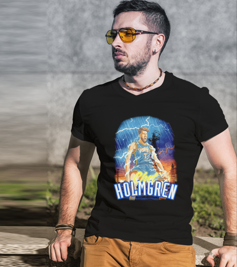Chet Holmgren Thunder Basketball Storm Oklahoma City T-Shirt
