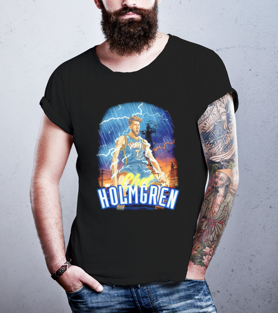 Chet Holmgren Thunder Basketball Storm Oklahoma City T-Shirt