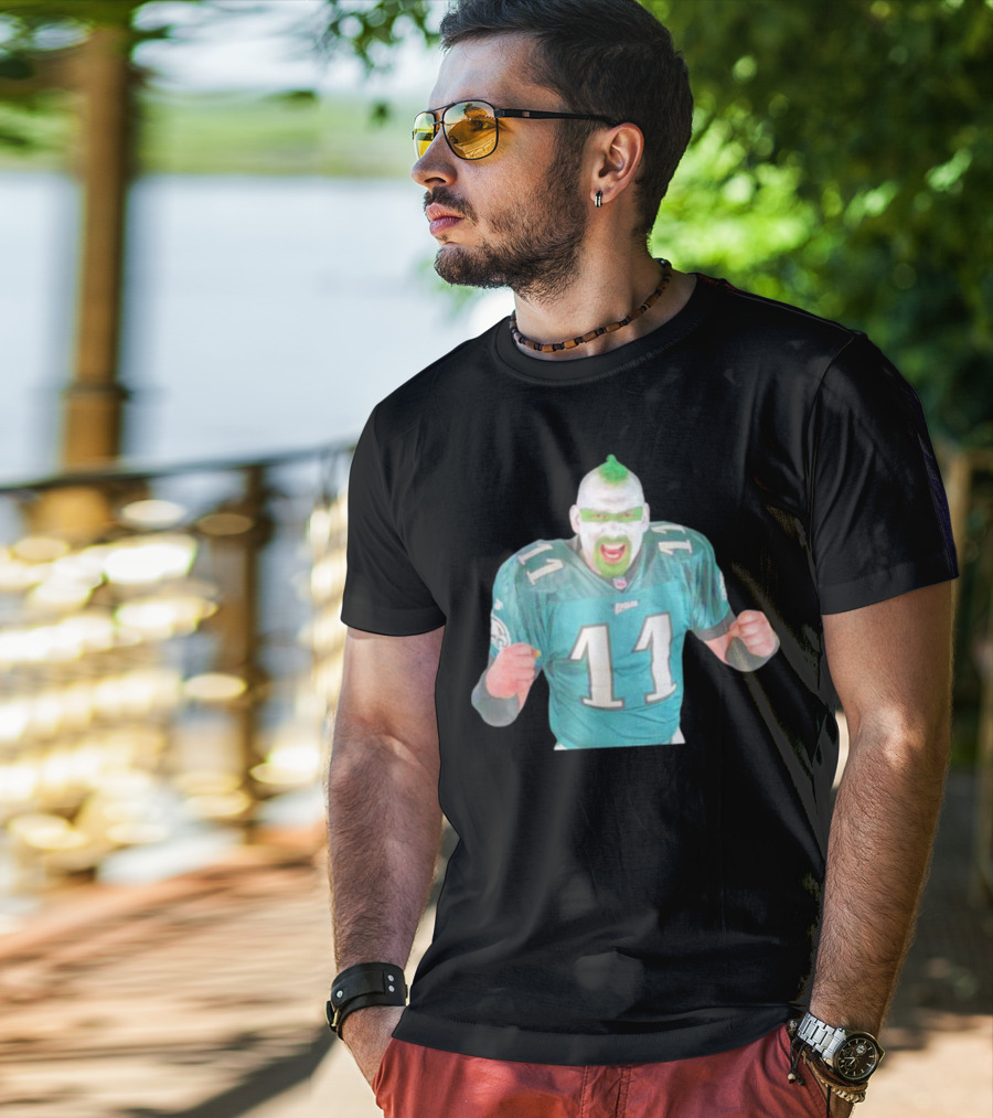 Jamie Pagliei The Philly Sports Fanatic In Eagles Jersey 11 T-Shirt