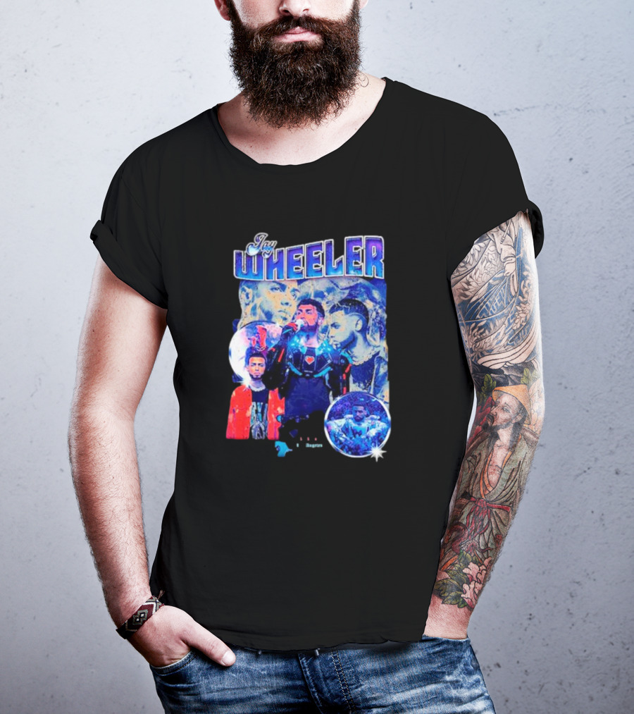 Jay Wheeler Multicolor Concert Collage And Portraits T-Shirt