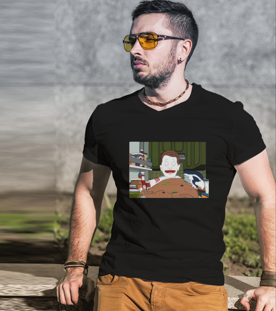 Thanksgiving Seahawk San Francisco 49ers Turkey Cartoon T-Shirt