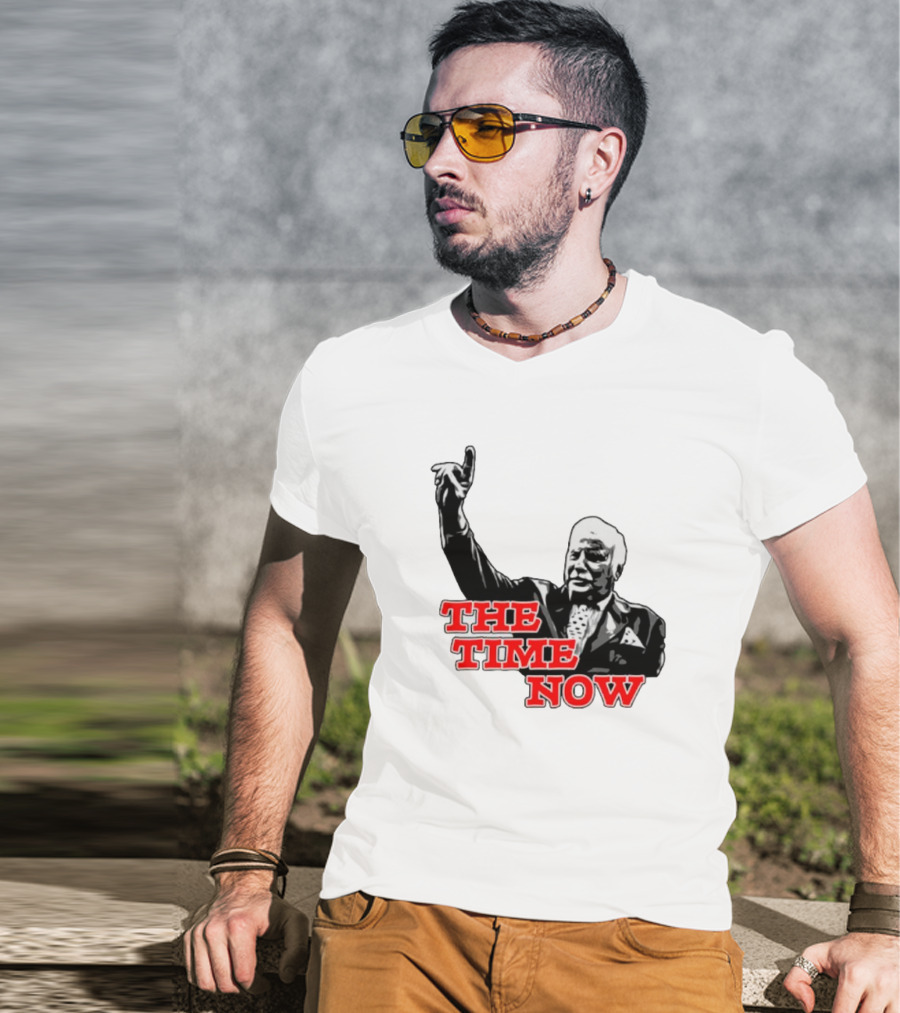 The Time Is Now Iconic Figure With Pointing Gesture T-Shirt