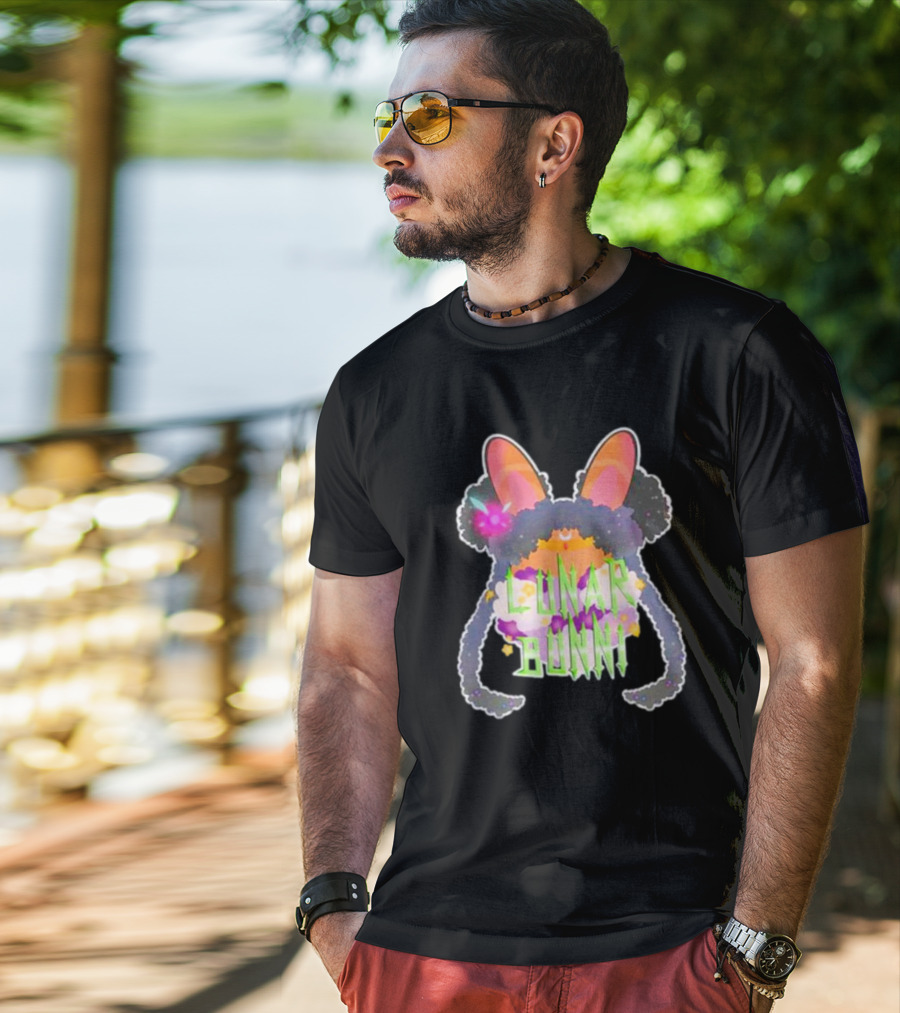 Gang Lunar Bunnii Psychedelic Neon Ears And Fur T-Shirt