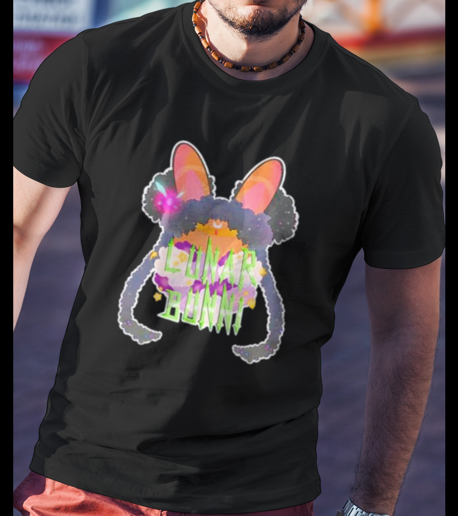 Gang Lunar Bunnii Psychedelic Neon Ears And Fur T-Shirt
