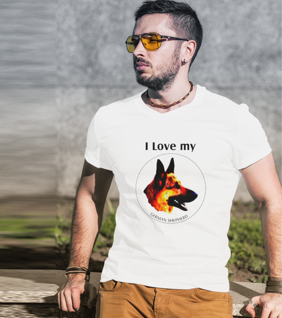 I Love My German Shepherd German Shepherd T-Shirt