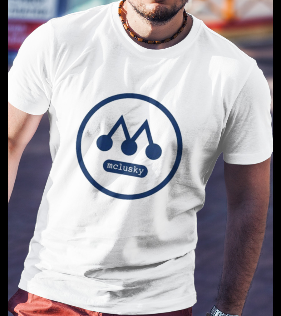 Mclusky Blue Crown Symbol With Dots T-Shirt