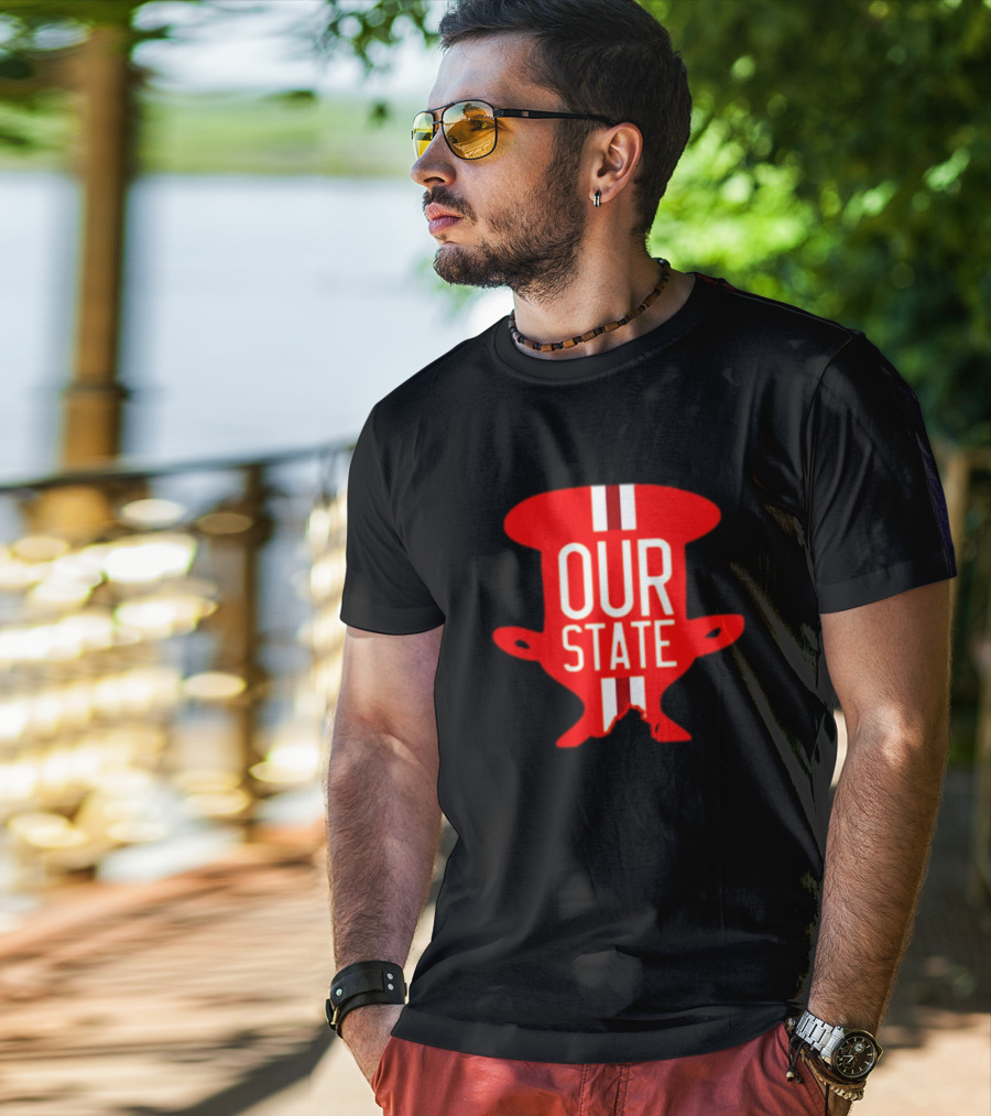 Our State Victory Celebration Red Trophy T-Shirt