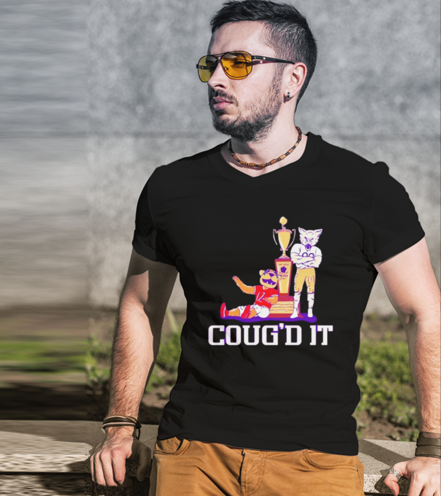Washington Huskies Vs. Washington State Cougars Coug’d It Rivalry Trophy Victory T-Shirt