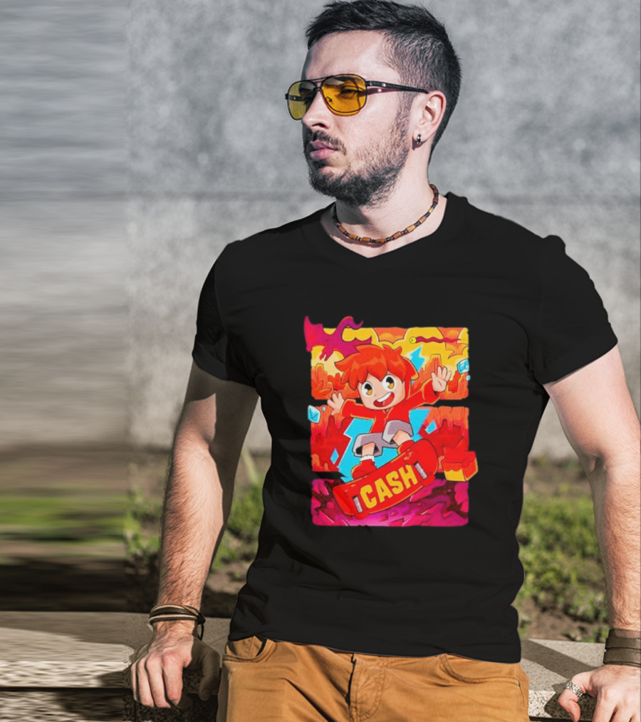 Cash And Nico Cash Red Hot Adventure With Skateboard And Dragons T-Shirt