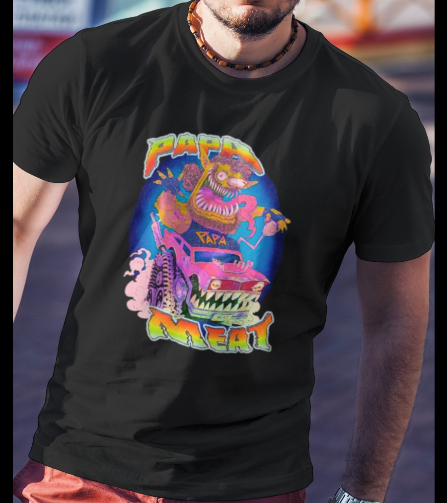 Papa Meat Wild Drive Monster Car Fantasy T-Shirt