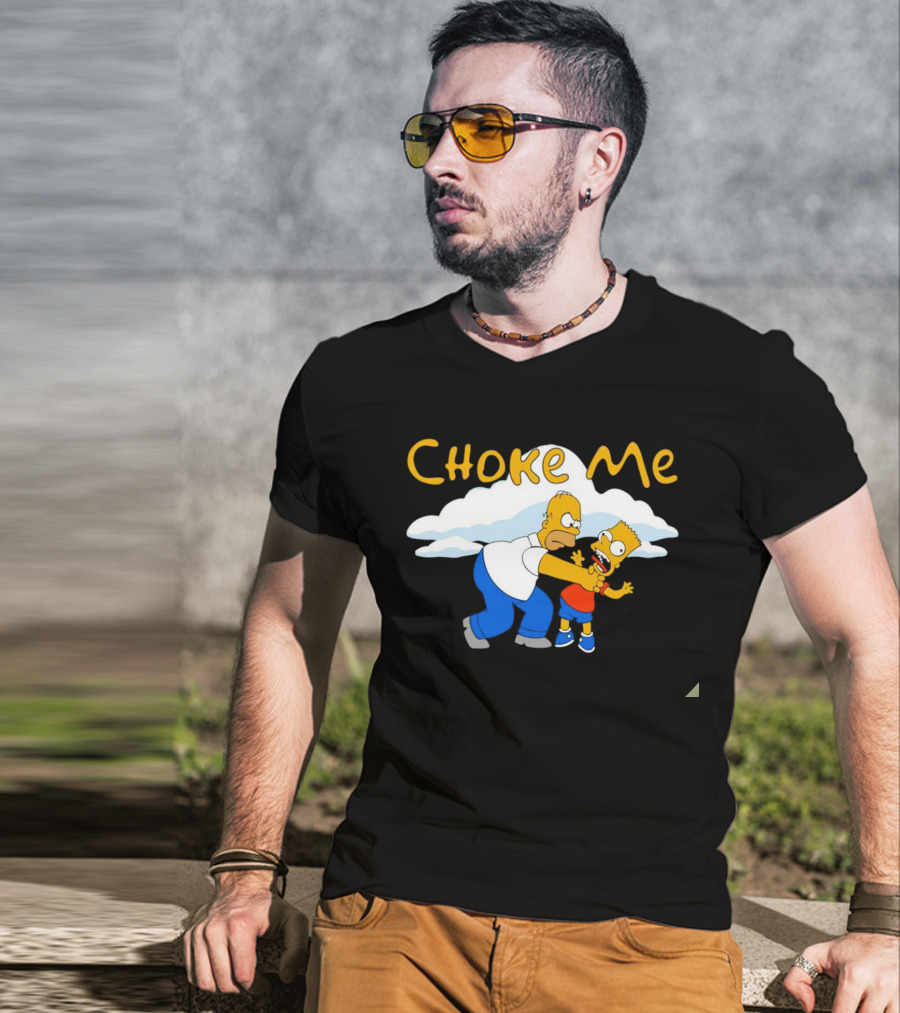 The Simpson Choke Me Bart Cloud Scene T-Shirt