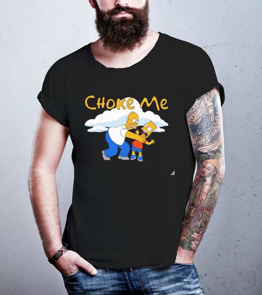 The Simpson Choke Me Bart Cloud Scene T-Shirt