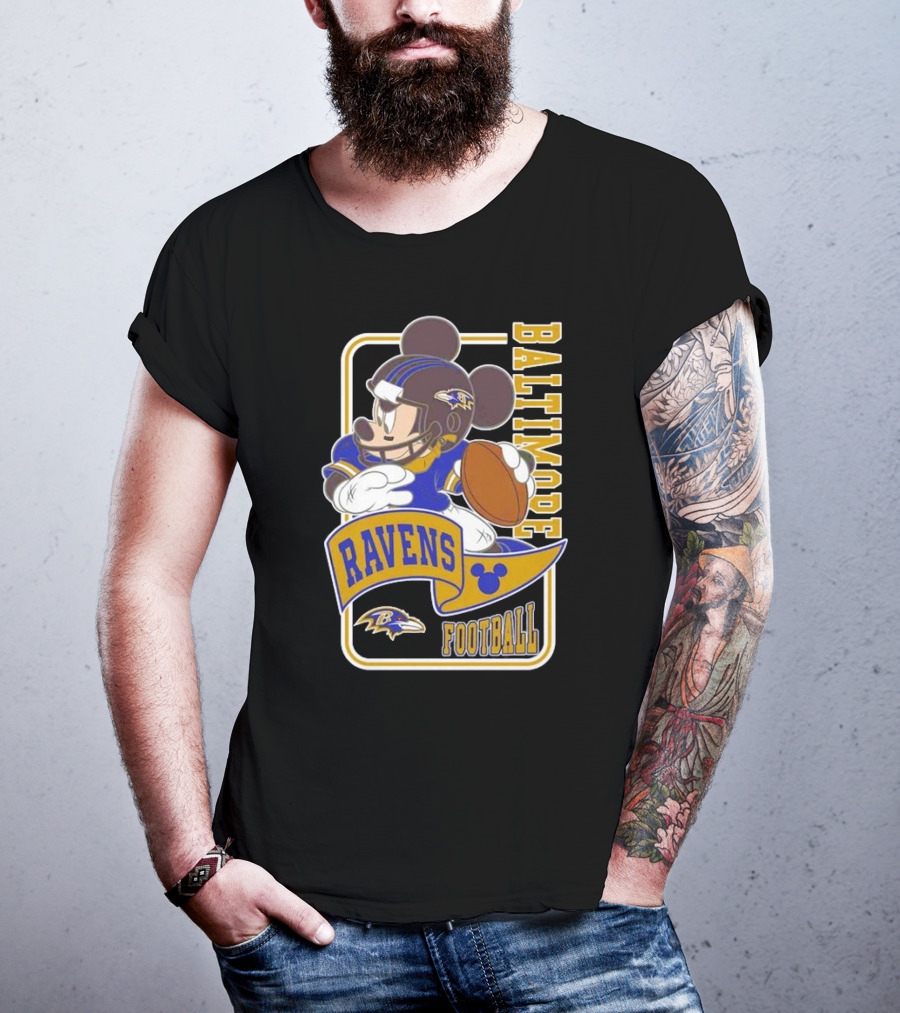Baltimore Ravens Football Mickey Disney T-Shirt