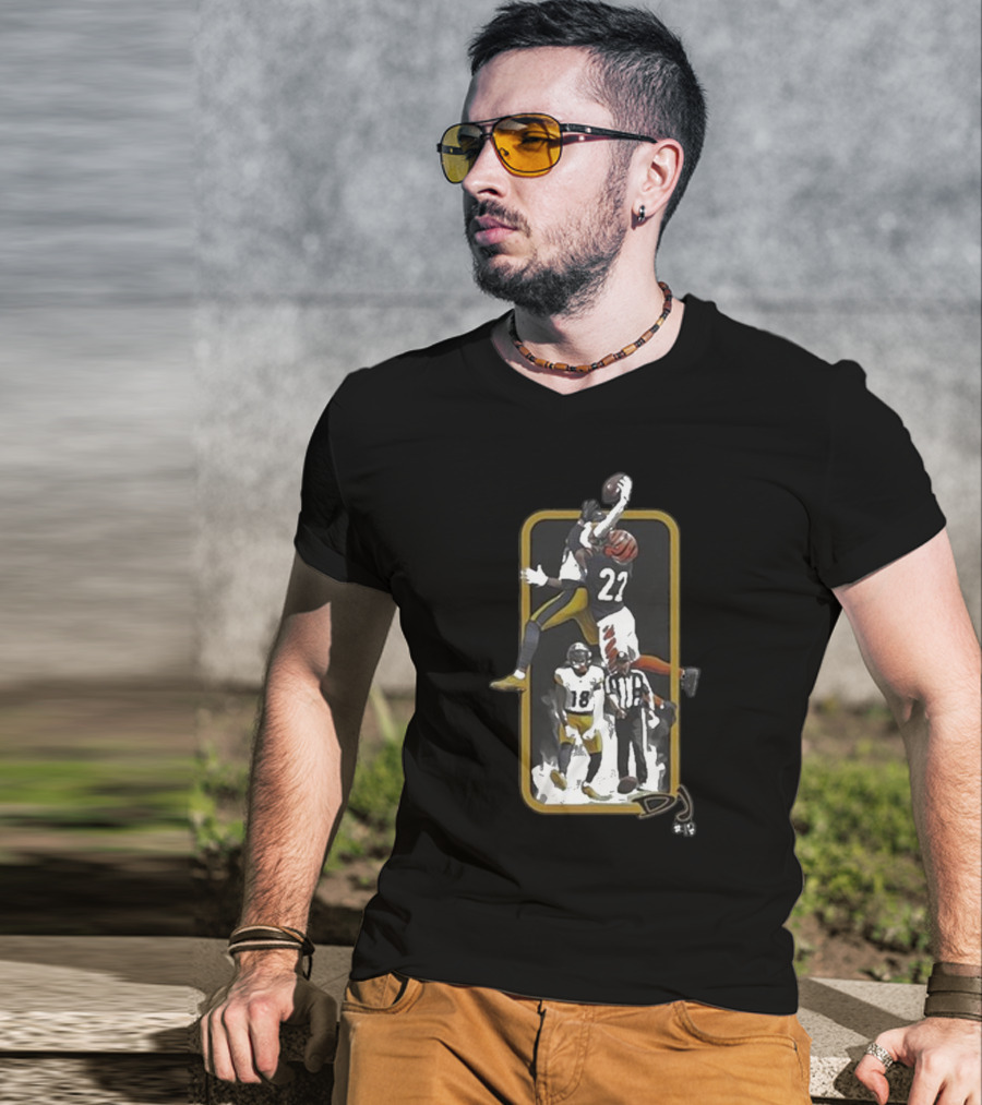 Big Play DJ 27 Football Catch Steel City Showdown T-Shirt