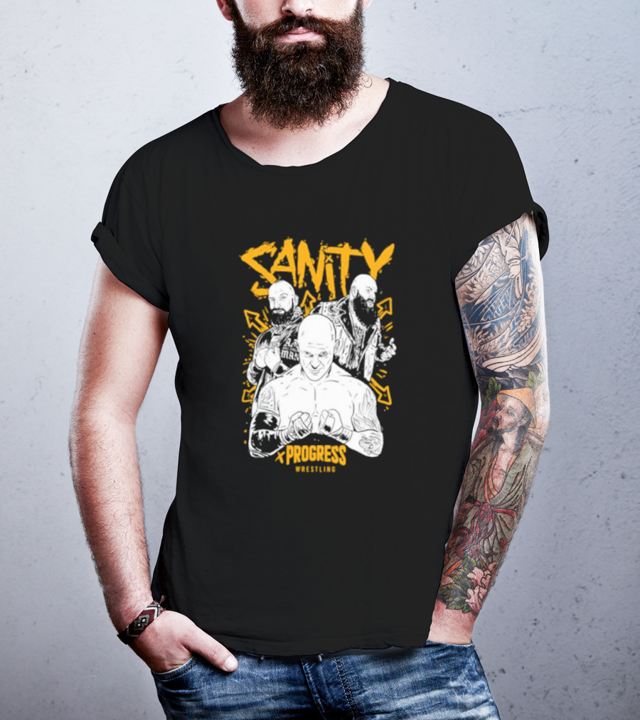 Sanity X Progress Wrestling Trio Fighters T-Shirt