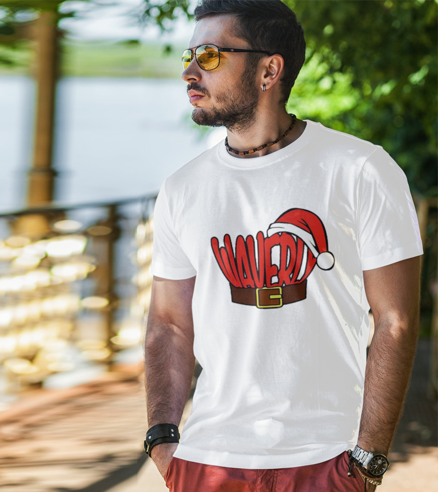 Waverly Christmas Santa Hat With Belt T-Shirt