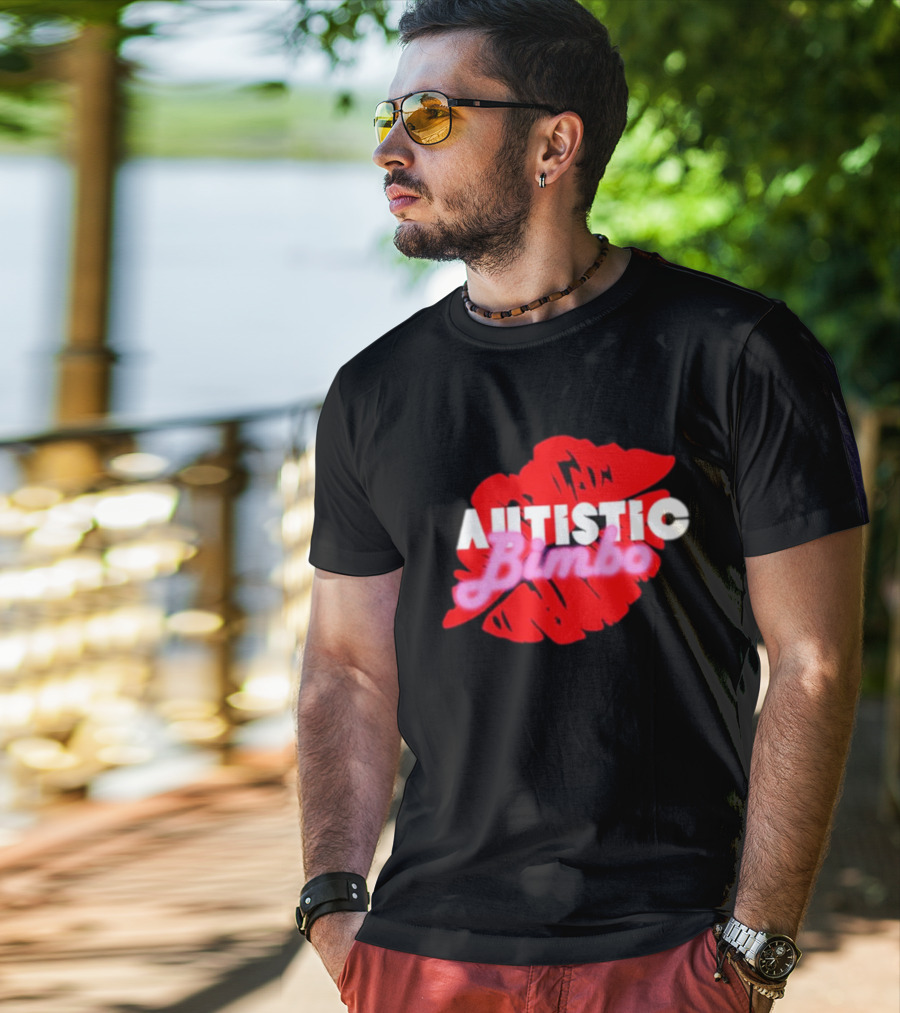 Autistic Bimbo Red Lips T-Shirt