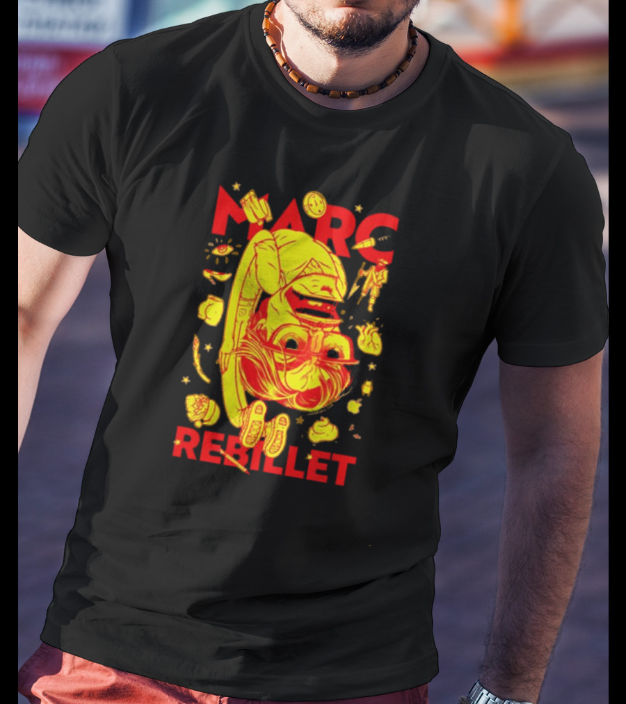 Marc Rebillet Loop Daddy Playful Cartoon Style Vibrant Colors T-Shirt