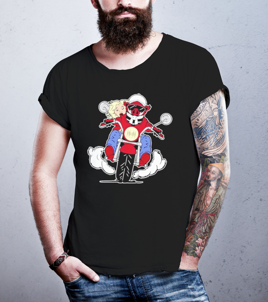 Arkansas Razorbacks Pig Riding Motorcycle With Passenger T-Shirt