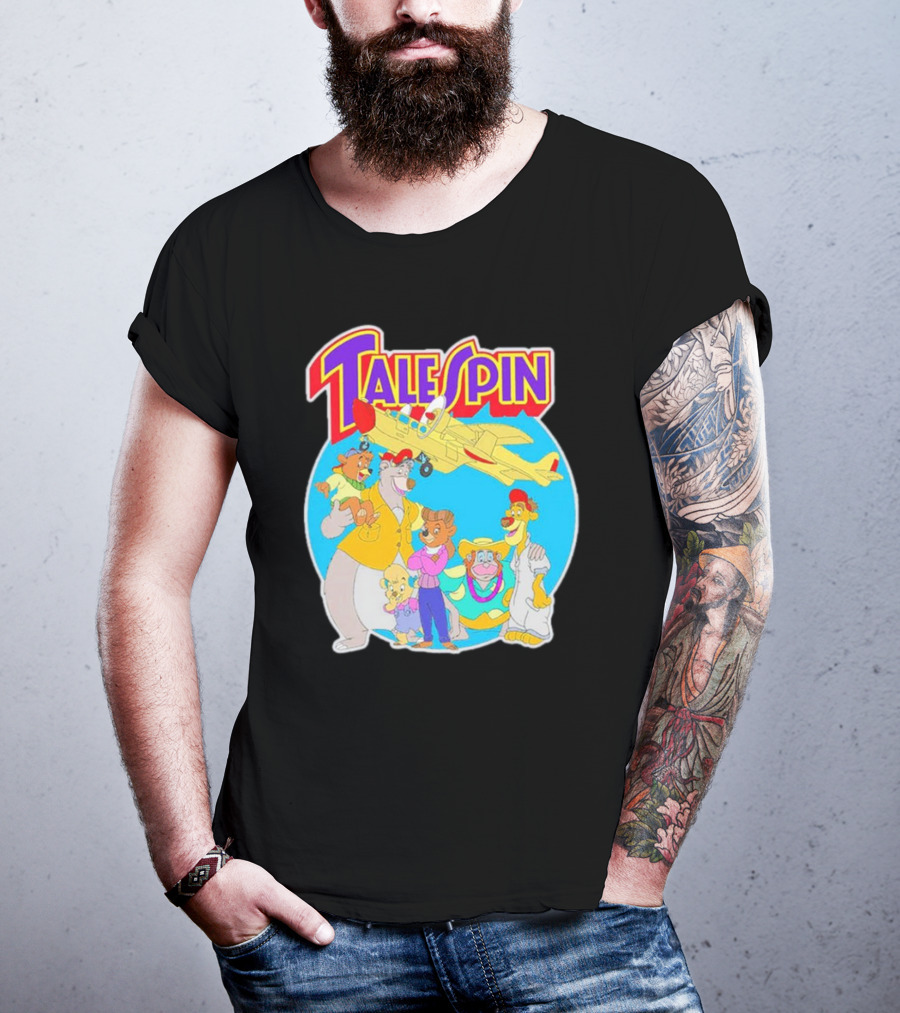 Talespin Disney Baloo Kit Rebecca Louie Airplane Adventure T-Shirt