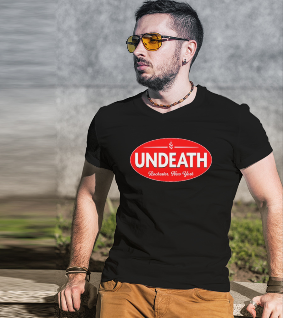 UNDEATH Rochester New York Red Oval Emblem T-Shirt