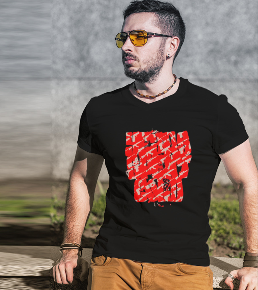 Years Spent Cold Red Camouflage Rifles T-Shirt