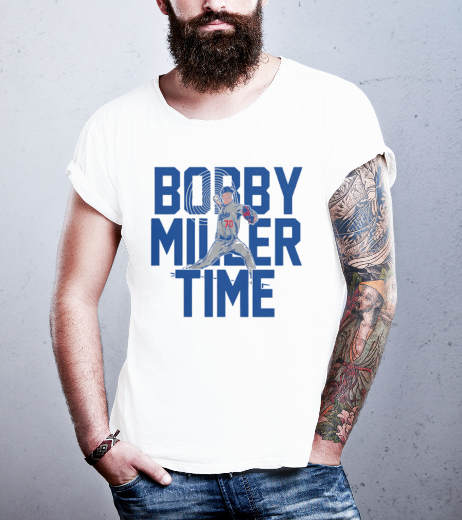 Bobby Miller Time Baseball Player Number 70 Dodgers Pitcher T-Shirt