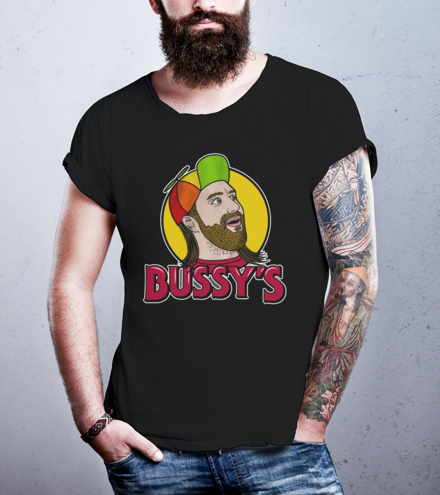 Bunker Branding Leigh Mcnasty Bussy's Retro Cartoon Hat T-Shirt