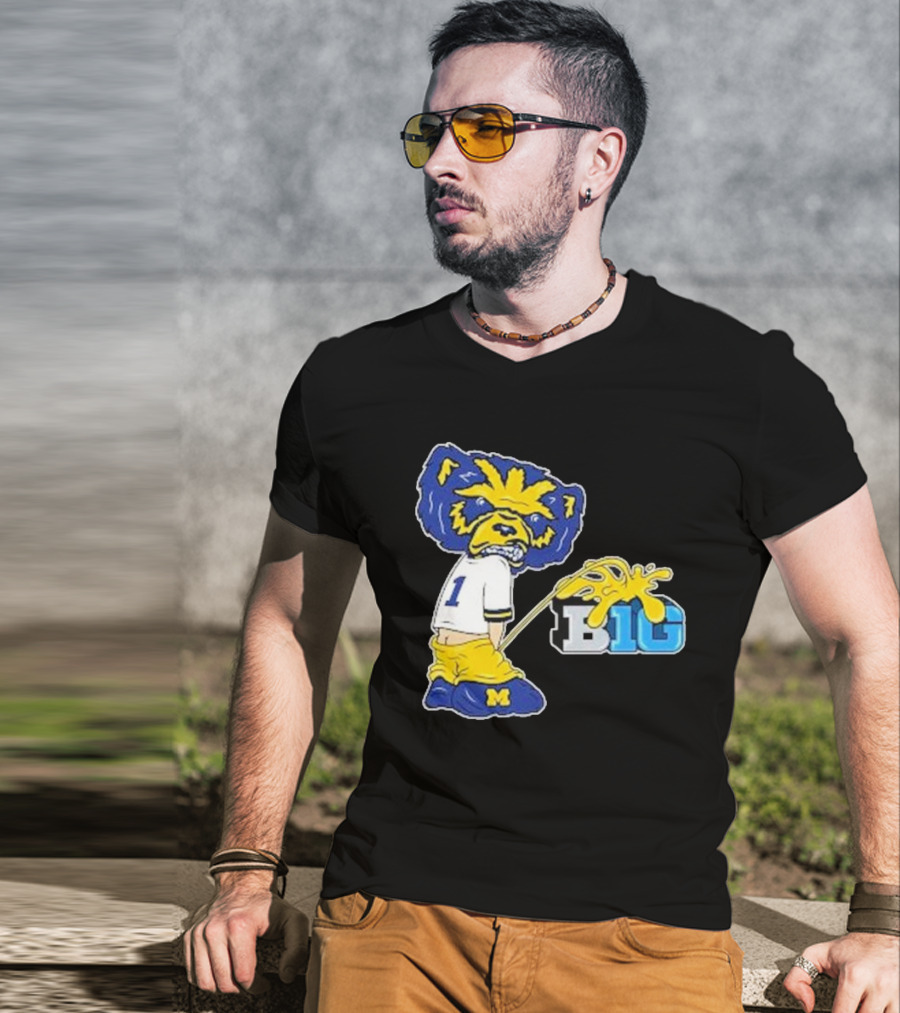 Wolverine Mascot Number One Against Big Ten Rivalry T-Shirt