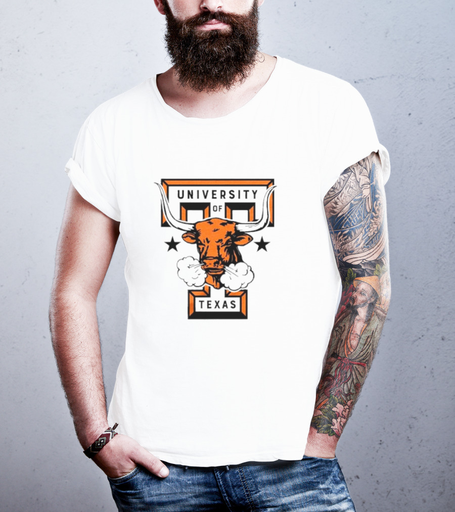 University Of Texas Longhorn Monogram Smoky Bull T-Shirt