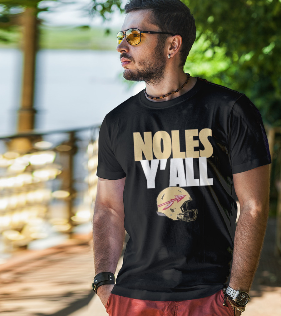 Noles Y'all Florida State Seminoles Helmet T-Shirt