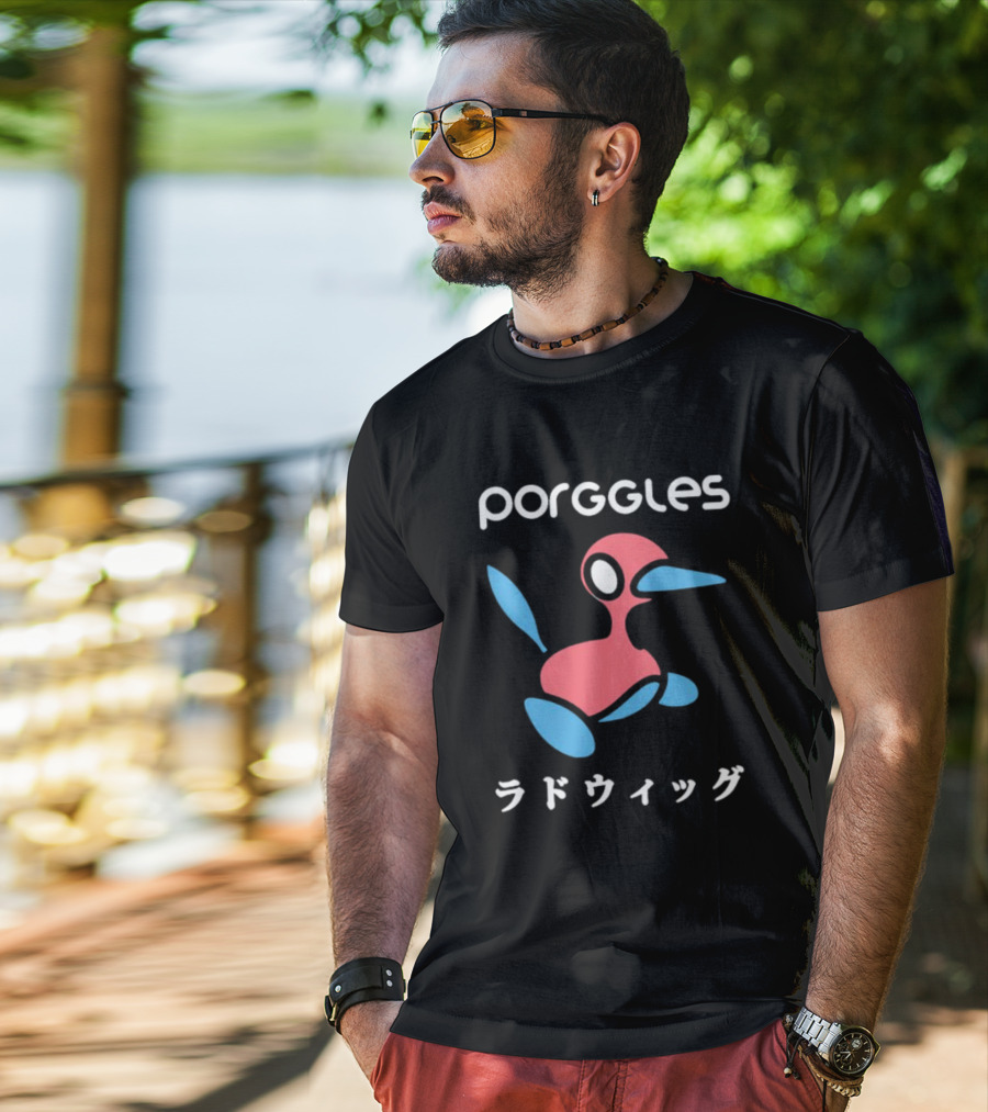 Porggles Ludwig Parody Pink Blue Bird T-Shirt