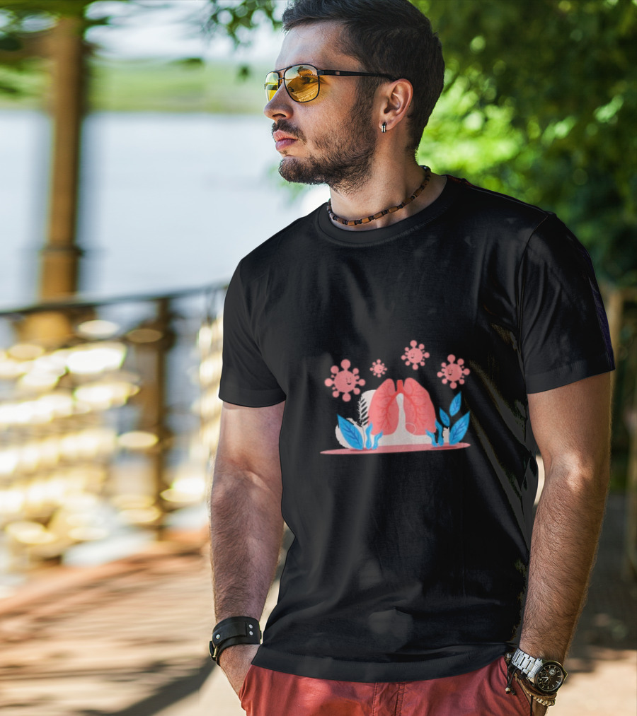 World Pneumonia Day Lungs And Germs Awareness T-Shirt