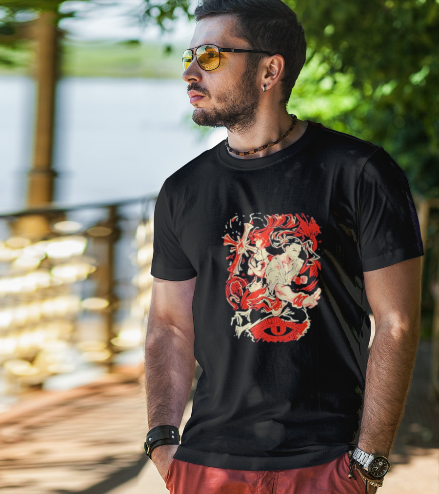 Xenogears Alpha Omega Eye Character Dynamic Red White T-Shirt